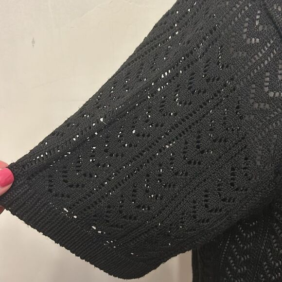 Cyrus black short sleeve open cardigan Size 2X EUC - Picture 7 of 9